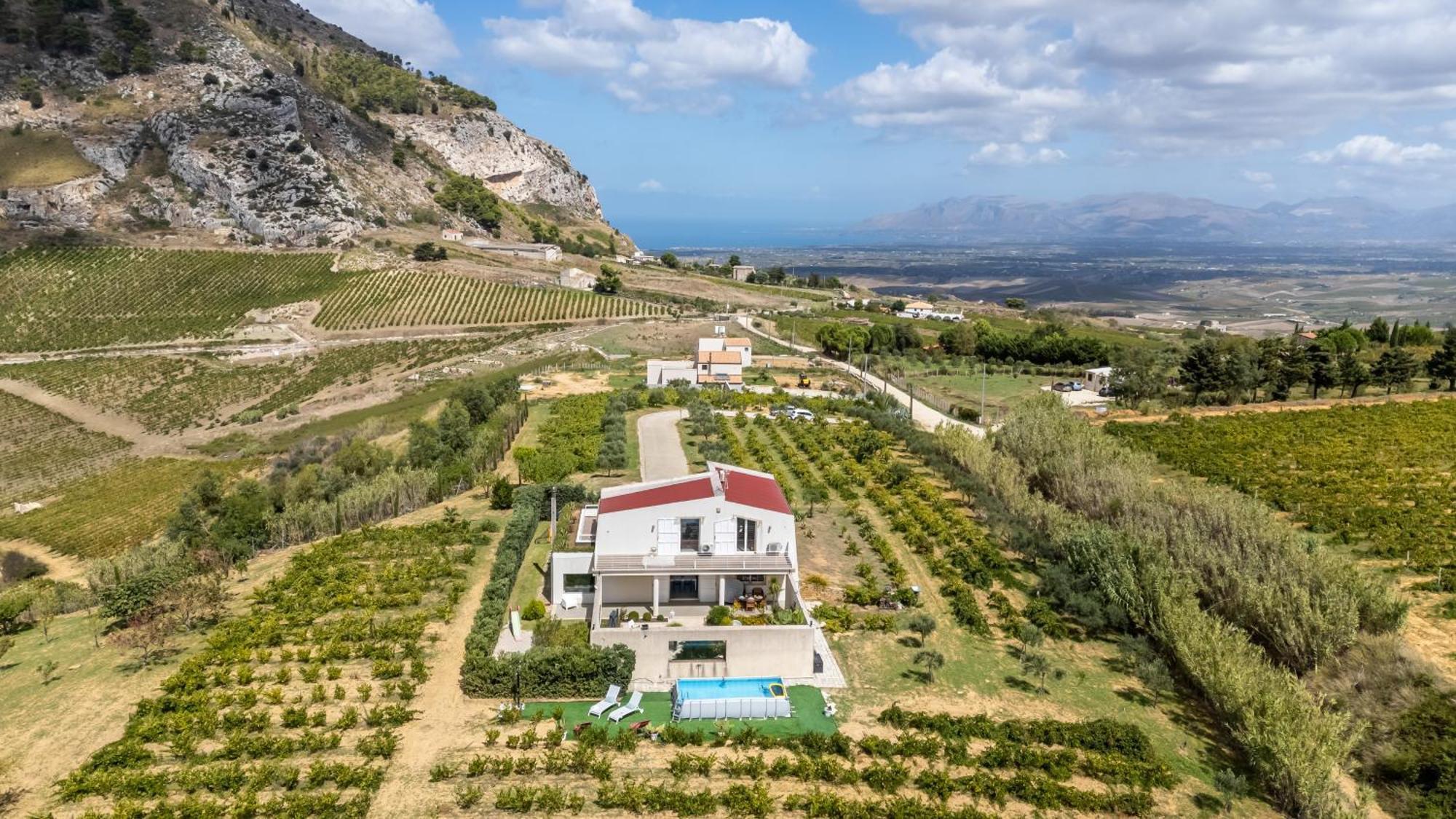 Villa Bonifato Vista Sulle Campagne E Sul Mare Siciliano Cozy House Italy Alcamo Exterior foto
